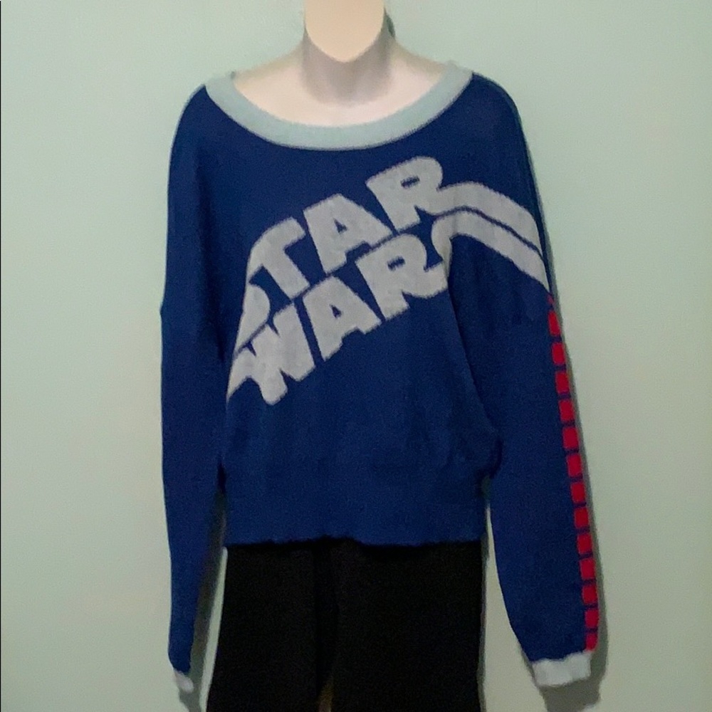 Juniors' Star Wars Crewneck Sweater-Blue L